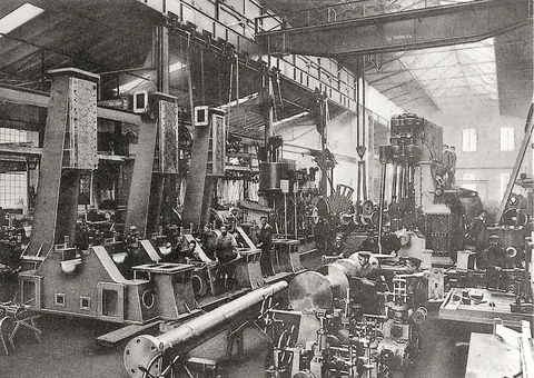 NEPTUN WERFT's machine building around 1910
